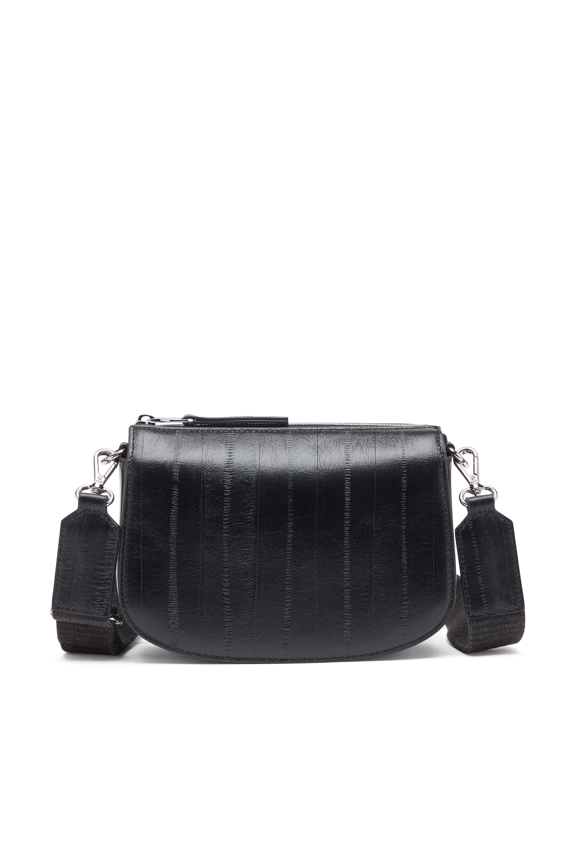 Diesel - 1DR CAMERA BAG, Unisex's 1DR-Camera bag in eel-effect leather in Black - 2
