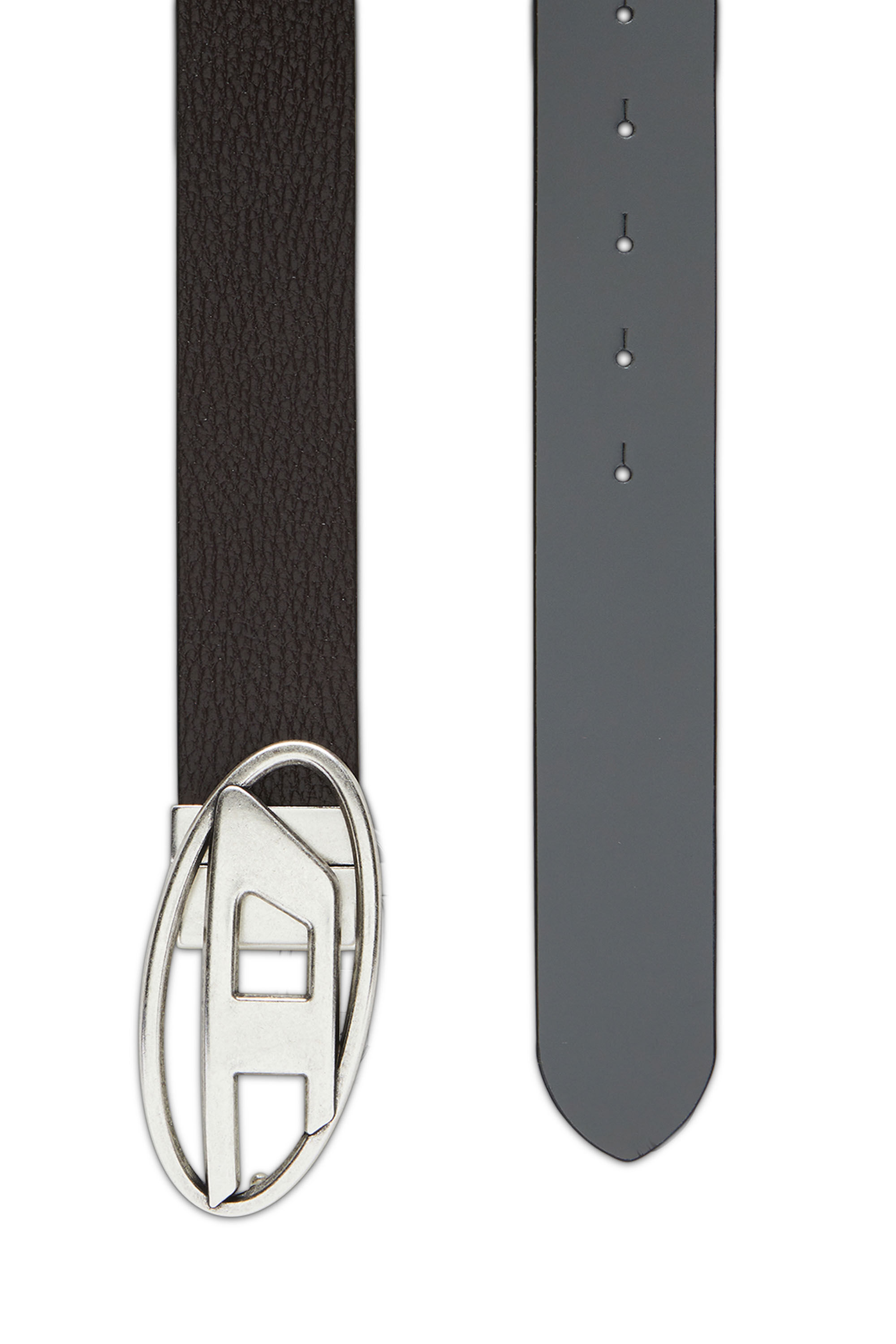 Diesel - B-1DR REV II, Man's 3.9cm reversible leather belt in Dark Brown - 2