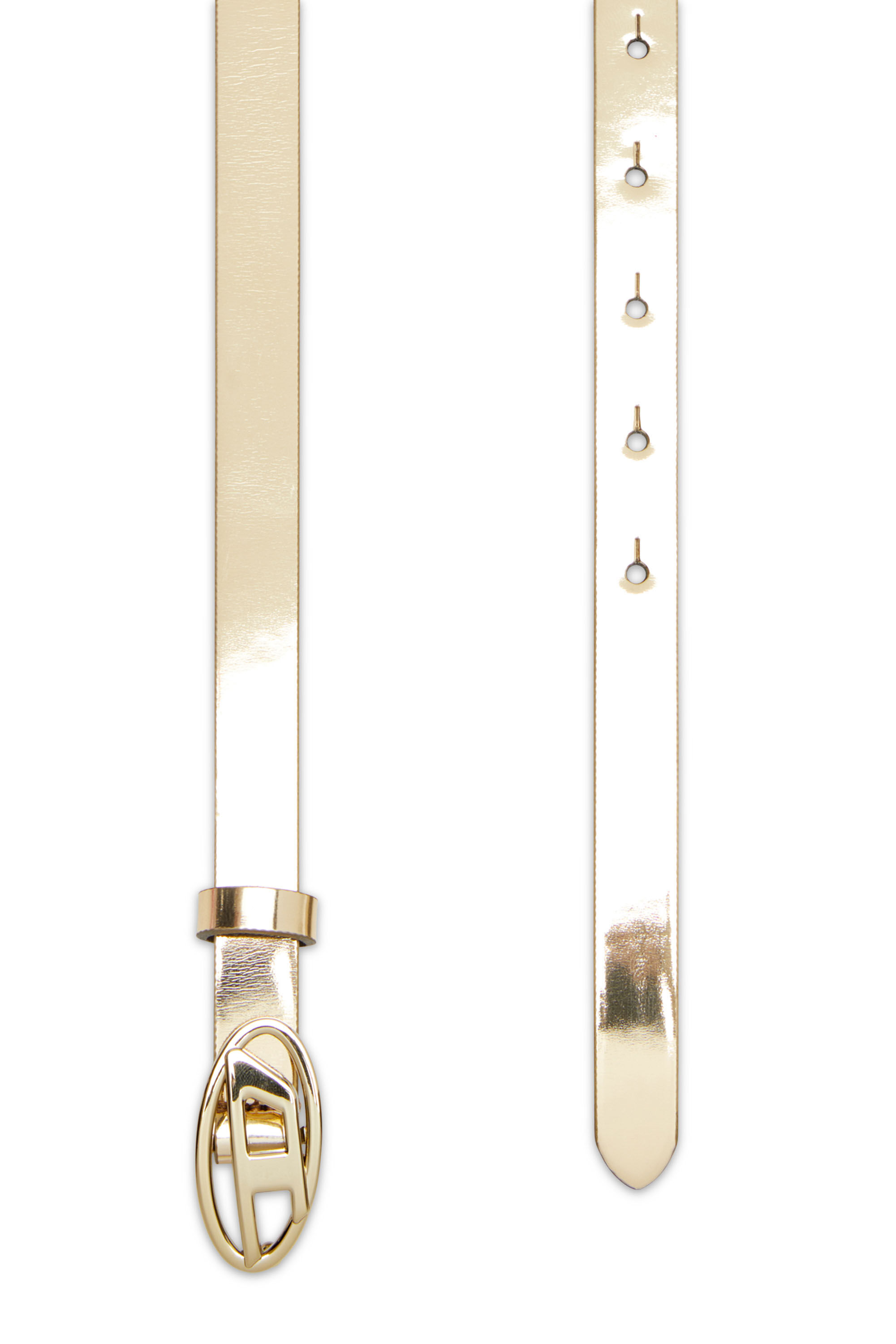 Diesel - B-1DR 15, Woman's 1.5cm belt with mirrored metallic finish in Bronze - 2