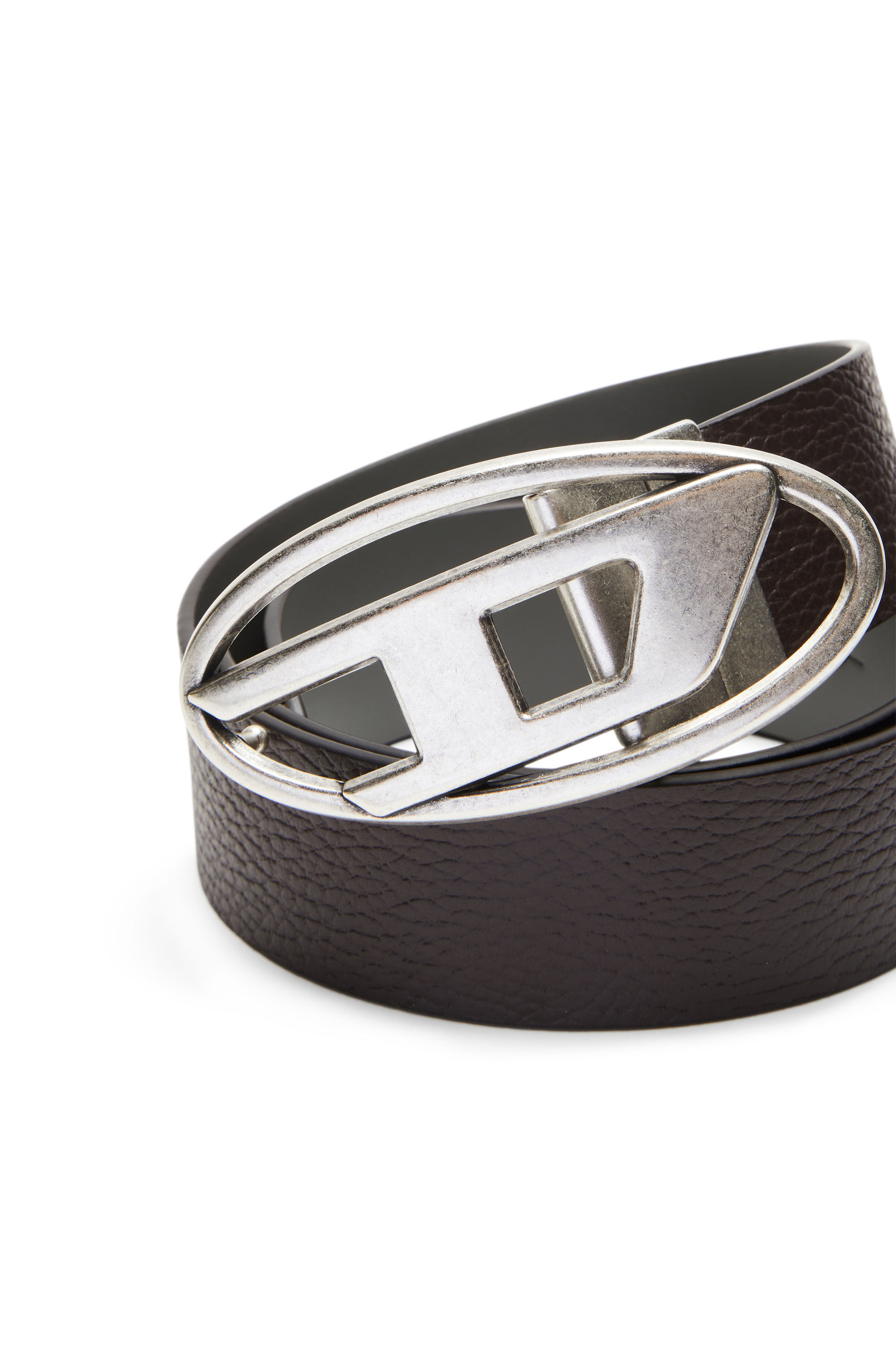 Diesel - B-1DR REV II, Man's 3.9cm reversible leather belt in Dark Brown - 3