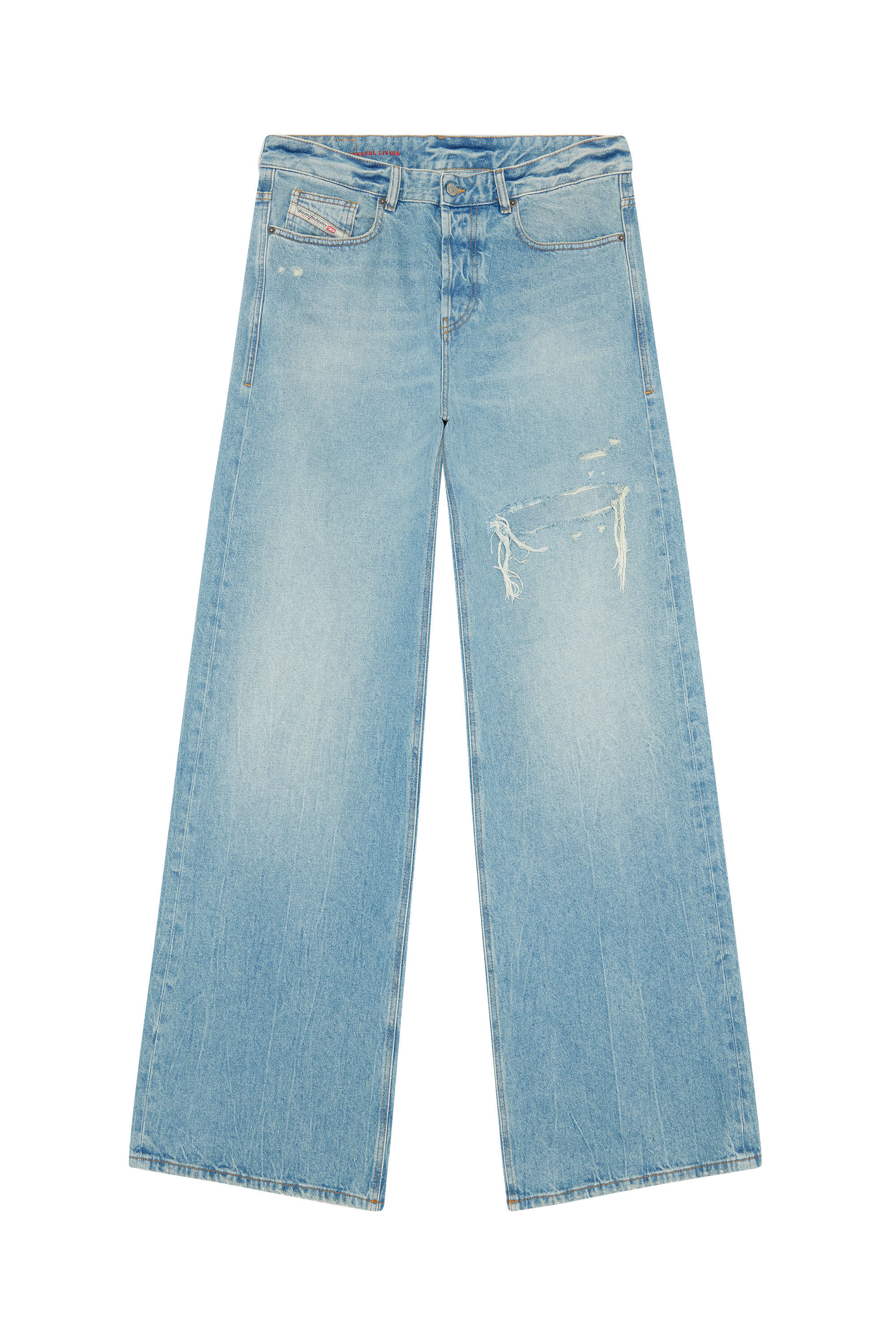 Diesel - Man's Relaxed Jeans D-Rise 09E25, Light Blue - 2