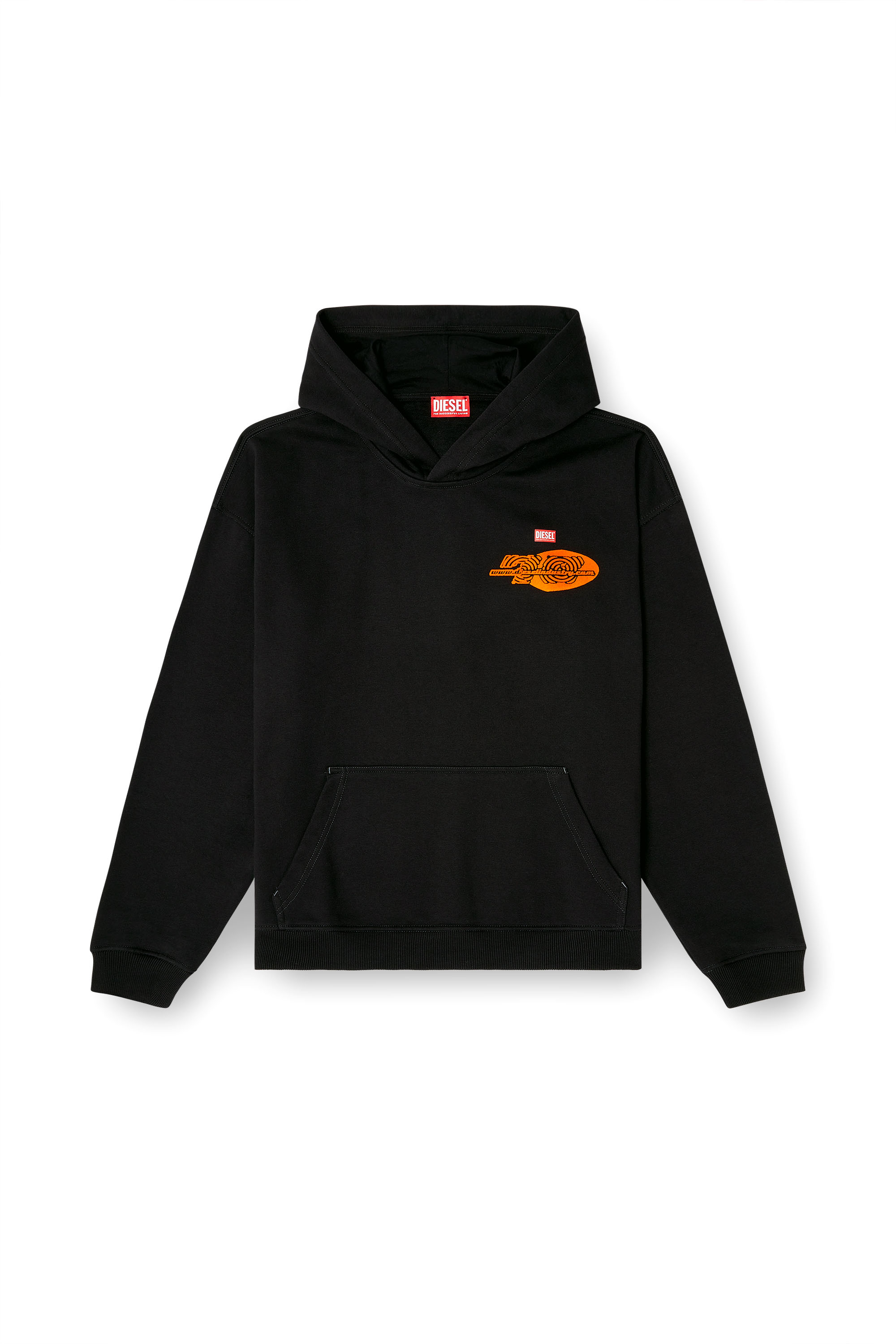 Diesel - S-BOXT-HOOD-T5, Man's Cotton hoodie with back print in Black - 3