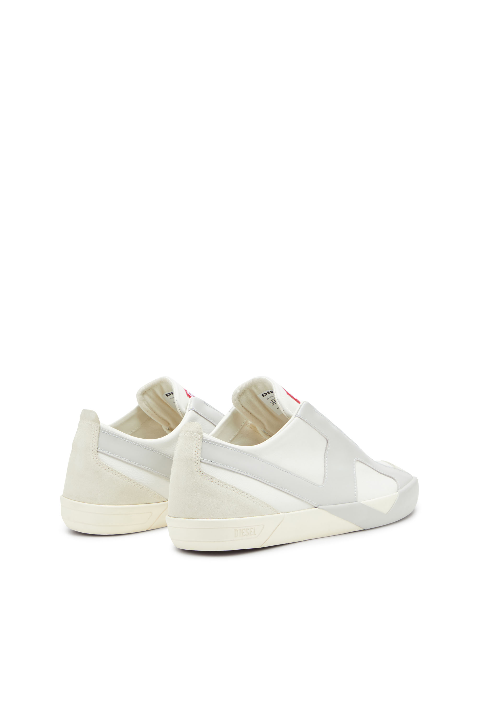 Diesel - S-SLANTE-D LOW, Man's S-Slante-D-Sneakers in suede and leather with D logo in White/Grey - 5